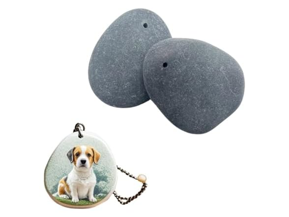 CYLHCM 2PCS Small Drilled Flat River