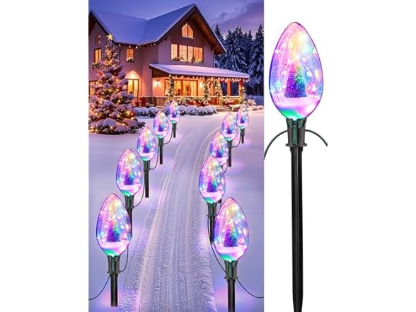 Jumbo C70 Christmas Pathway Lights, 16FT