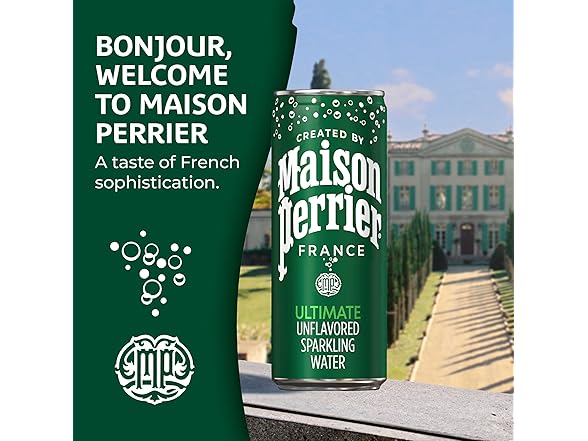 8CT Maison Perrier Ultimate Sparkling Water, 11.15 oz.