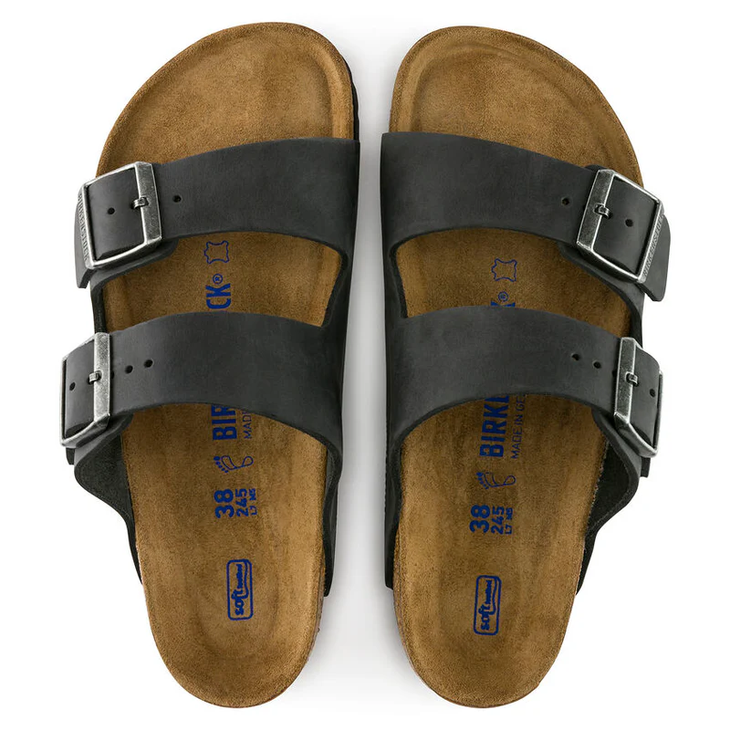 Birkenstock Unisex Arizona Soft Foot Bed Oiled Leather Sandals - Gallery 18