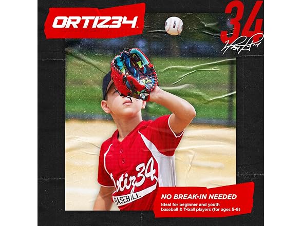 Ortiz34 Graffiti T-Ball Glove- 9" David Ortiz