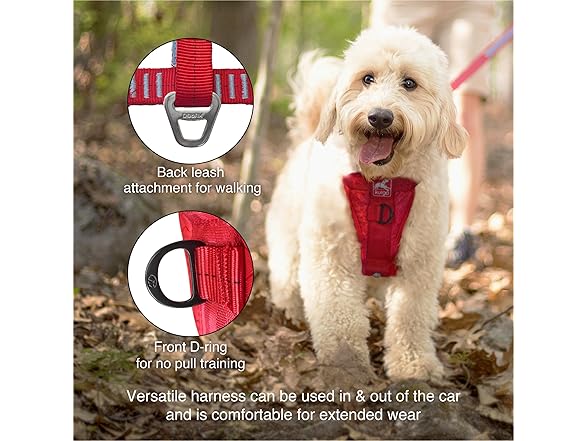 Kurgo Tru-Fit Dog Car Harness - Black XL