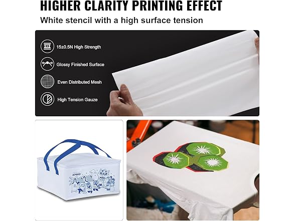 Screen Printing Kit, 6 Pieces 10x14inchSilk