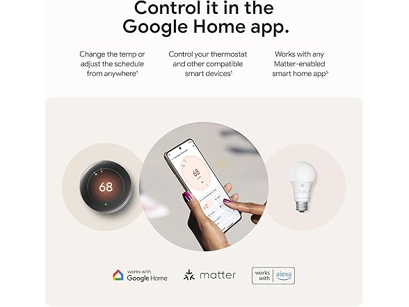 Google Nest Learning Thermostat (4th gen) + Nest Temperature (Open Box)
