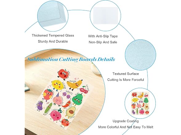 6 Pcs Sublimation Cutting Board Blanks