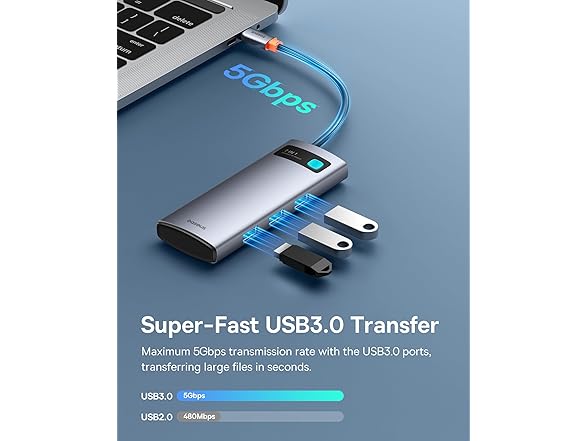 Baseus 4K@60Hz USB C Docking Station