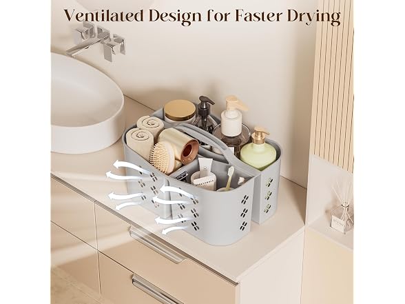 PQH W0019 Portable Shower Caddy Grey