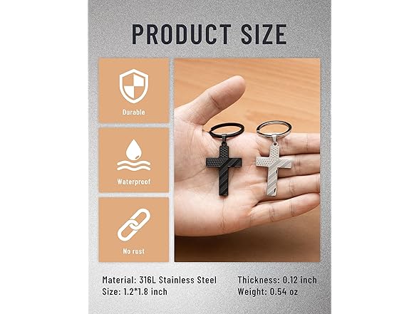 WENTIYA Father's Day Cross Keychain