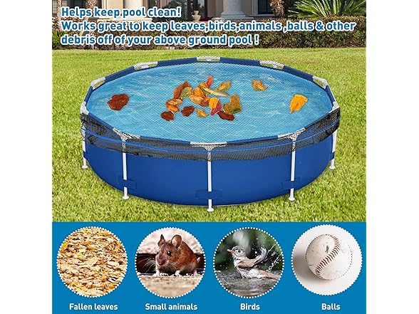 Feoang 18 Feet Round Leaf Net Pool Cover
