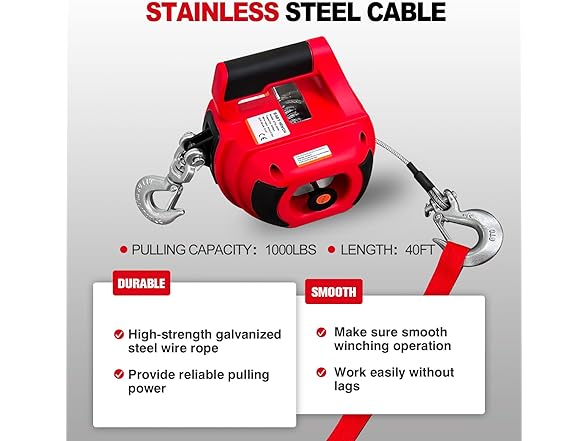 Portable Drill Winch 1000LBS