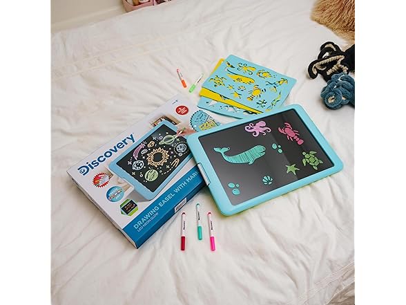 Discovery Discovery Neon Glow Drawing Easel w/ 6 C