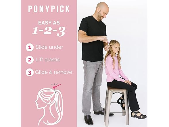 THE PONY PICK Hair Elastic Rubber Bands