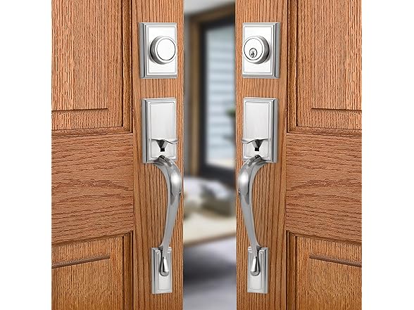 GUA OYH Double Door Handleset, Nickel