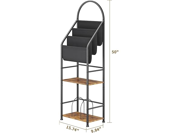 Leadpro Bookshelf with 3 Tier Vinyl Holder