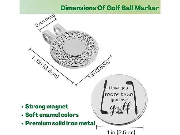 Magnetic Hat Clip Golf Ball Marker