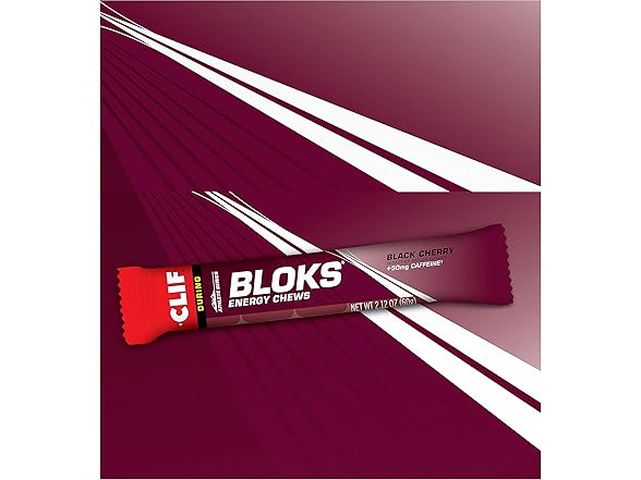 18CT CLIF BLOKS - Black Cherry Flavor with Caffeine