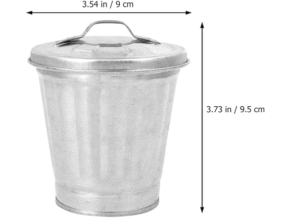 TOYANDONA Galvanized Trash Can Bucket