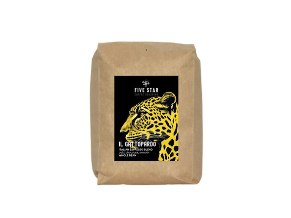 (5lbs) Five Star Coffee Roasters Whole Bean Gattopardo