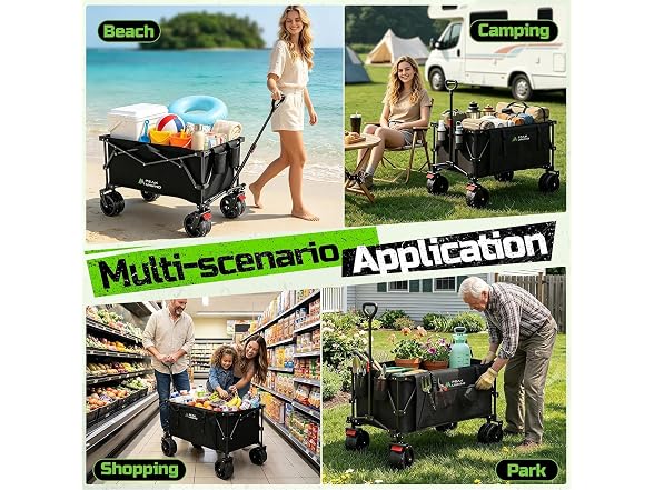 PEAKUNWIND Collapsible Beach Wagon 400L