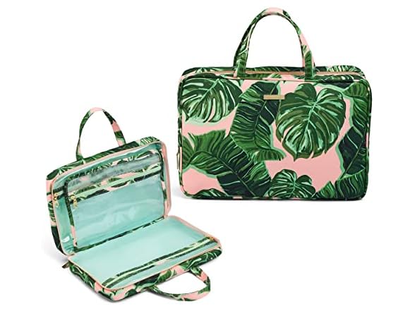 Conair Travel Toiletry Bag Pink Palm