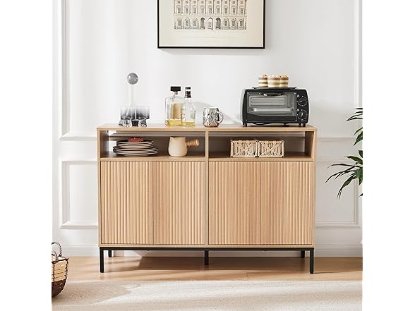 Mericonia Farmhouse Buffet Sideboard Cabinet with Storage