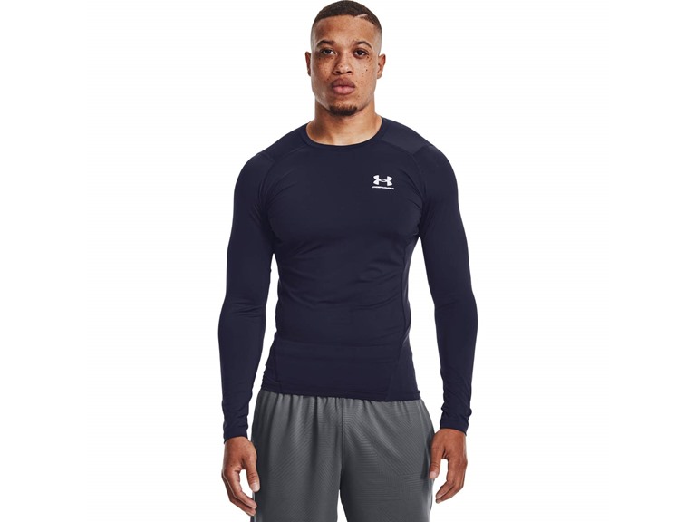 Under Armour  Medium  UA Men's HeatGear Long Sleeve  Midnight Navy / White