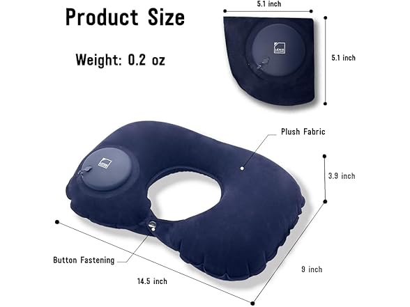 Lewis N. Clark Neckrest Inflatable Pillow