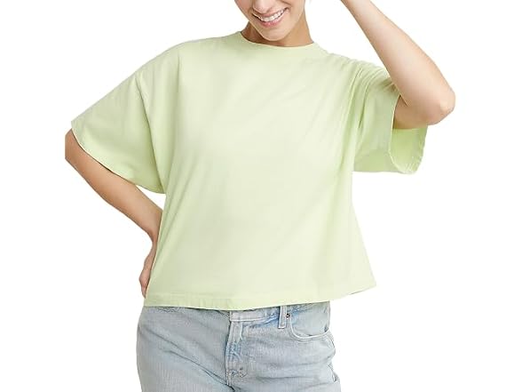 Hanes Women (S) Originals Garment Cropped T-shirt