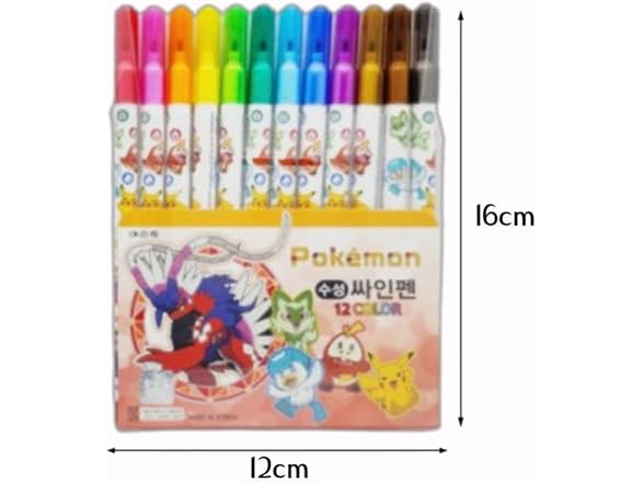 Bandal & Neoul Pocket Monster's 12 Color Marker Set