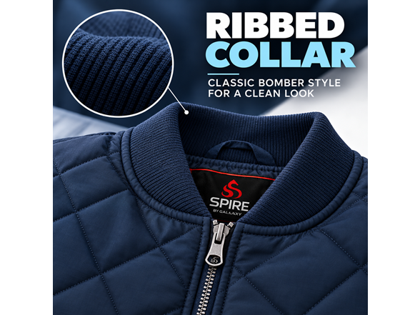 Mens Heavyweight Quilted Bomber Jacket