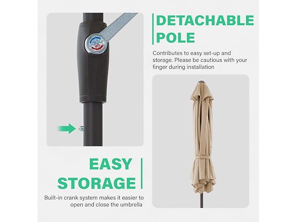 JEAREY Outdoor Patio Umbrella