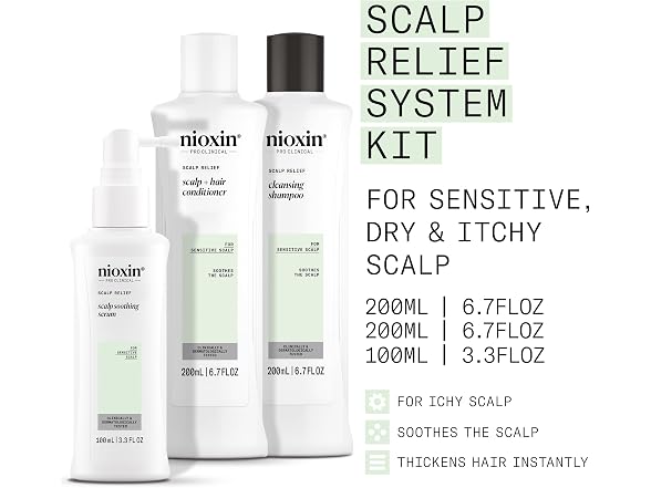 Nioxin System 2 Scalp Relief Kit Clean Shamp 080A