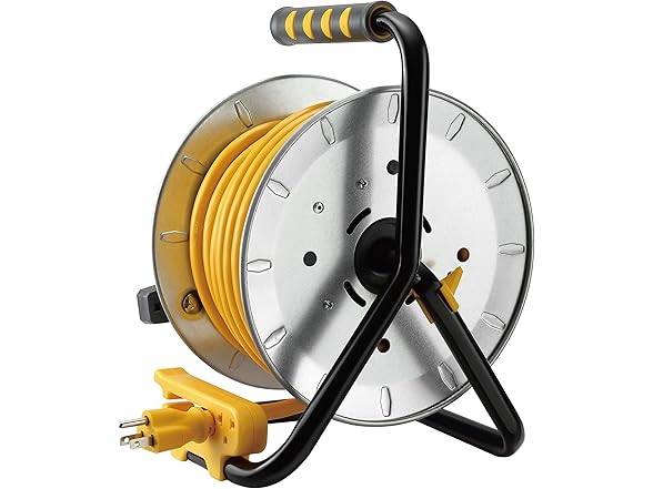 Link2Home 50ft 12/3AWG 13A HD Metal Cord Reel