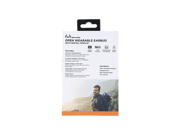 Realtree OWS Earbuds w/Display Charging Case
