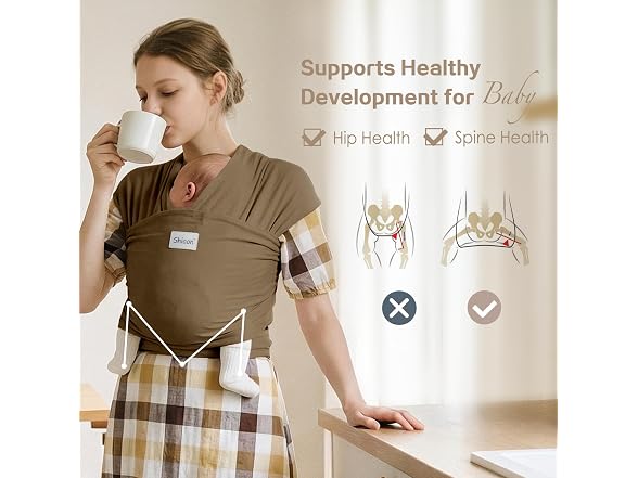 Shiaon Baby Wrap Carrier 7-35lbs