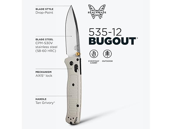 Benchmade Bugout Knife - Burnt Brass