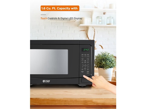 COMMERCIAL CHEF 1.6 Cubic Foot Microwave