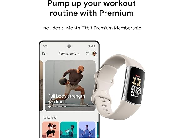fitbit FITBIT CHARGE 6 SILVER fitbit charge 6 porcelain/silv