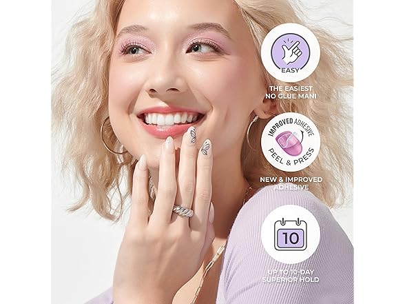 KISS imPRESS No Glue Mani Press On Nails 'Before Sunrise'