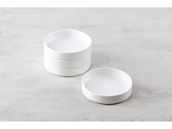 Fortessa Sound Stoneware, 8.5" Straight Sided Bowl (Set of 4), White
