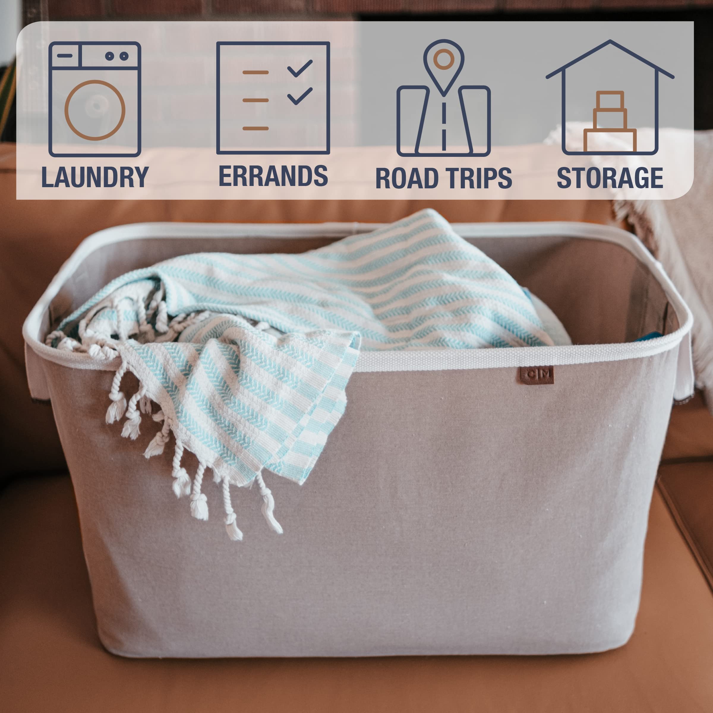 CleverMade Collapsible Laundry Basket 2-Pack - Gallery 8