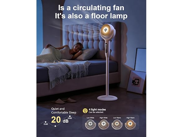 Aaoyun PFD1 Rechargeable Pedestal Fan with Remote