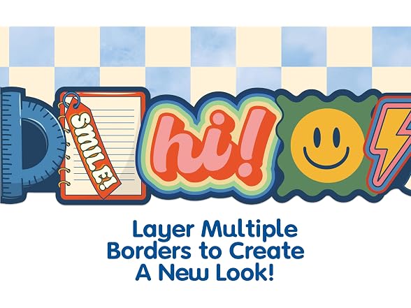 Eureka 846362 S'Cool Era School Icons Extra Wide Border