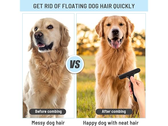 Dog de-Shedding Brush - for Dogs, Cats, Rabbi