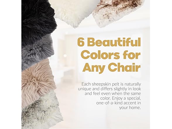 Natural Sheepskin Chairpad with Non-Slip