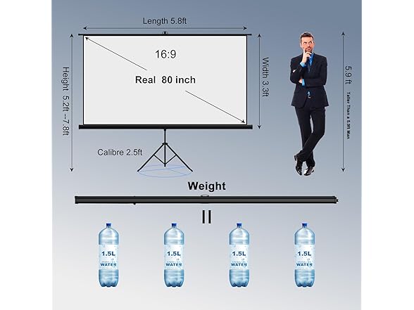 SCREENMAX Projector Screen with Stand