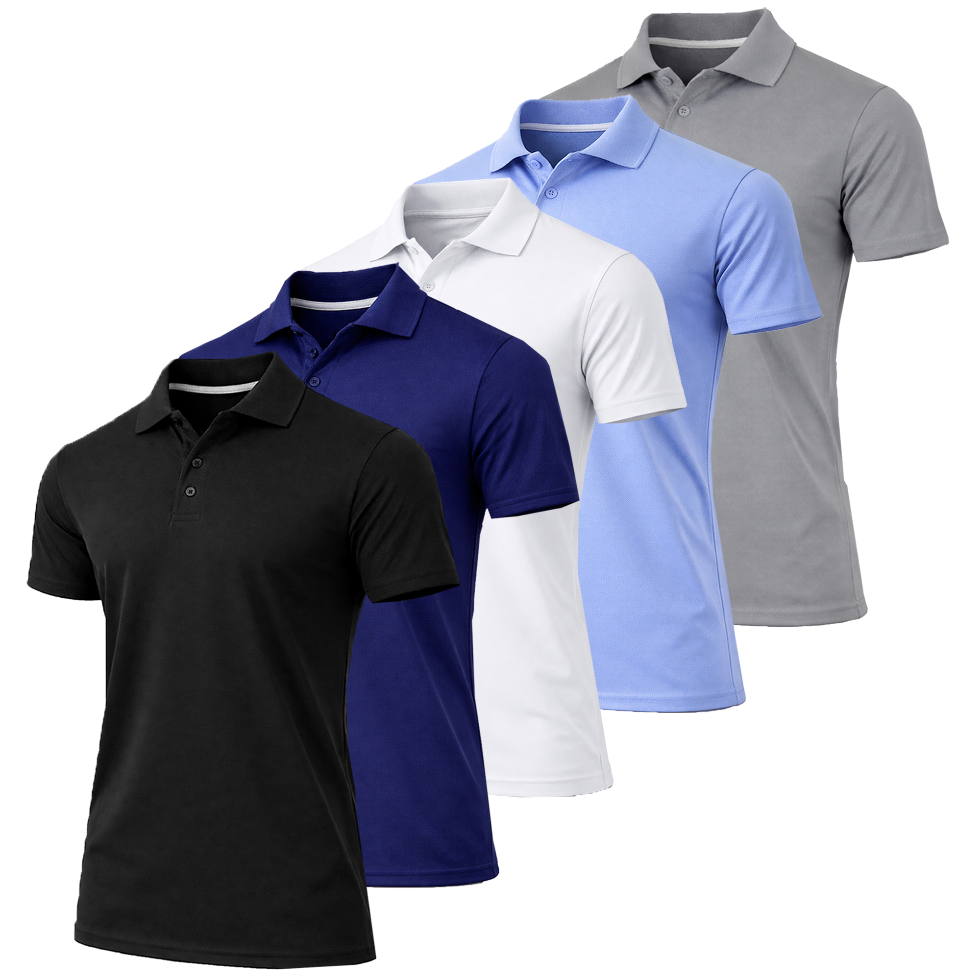 5Pk Mens S/S Performance Polo - Gallery 9
