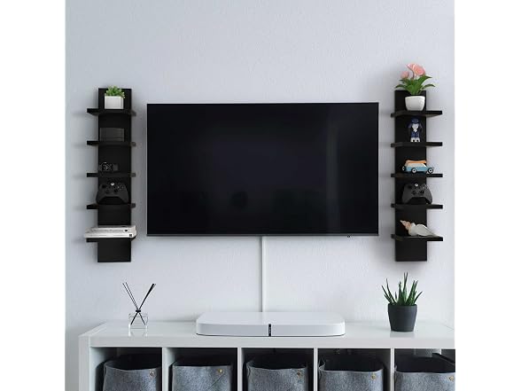 Bloddream 5-Tier Wall Shelves Black 30.7