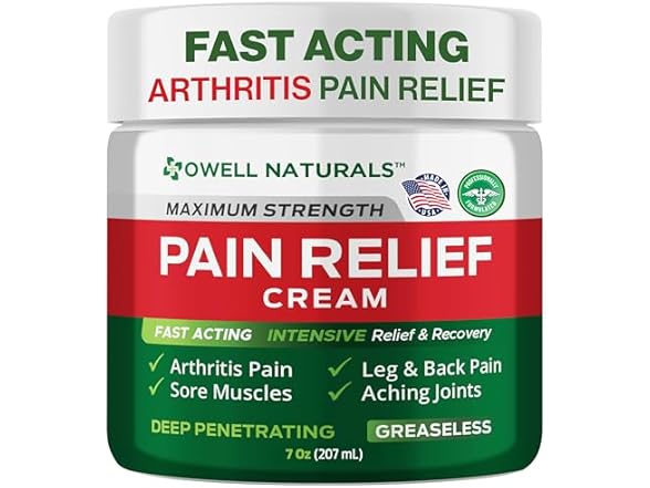 OWELL NATURALS Owell Pain Relief Cream 7oz