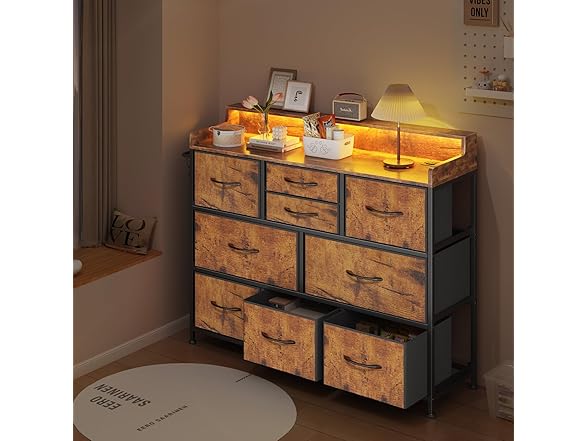 Leadpro Dresser with Charging Station and LED
